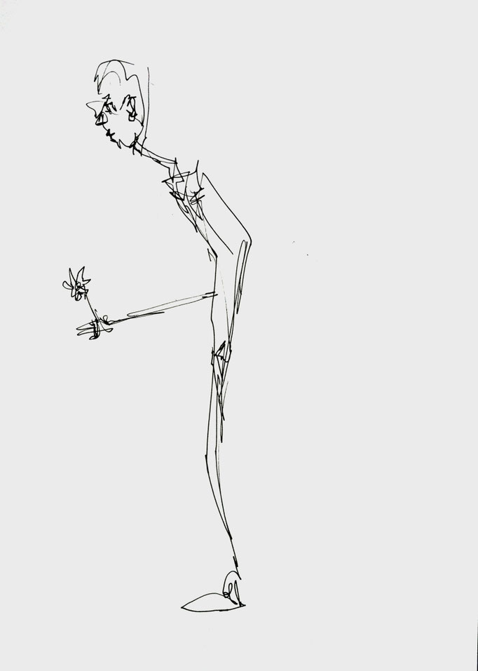 flower II (ink on Paper, 29,7x21cm) 