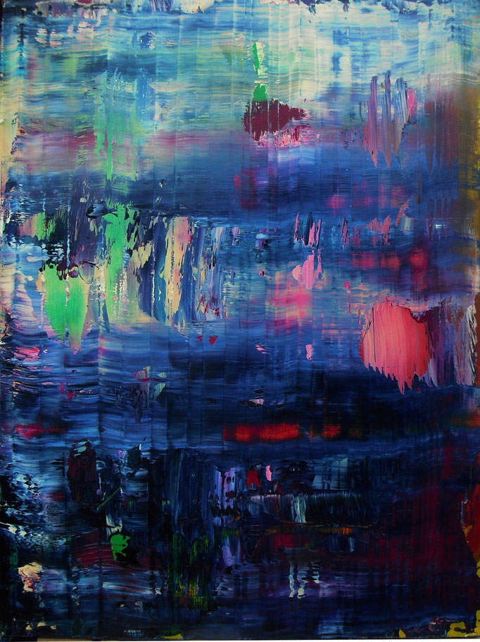 'blue-crossing' (Oil on Paper, 56x42cm) 