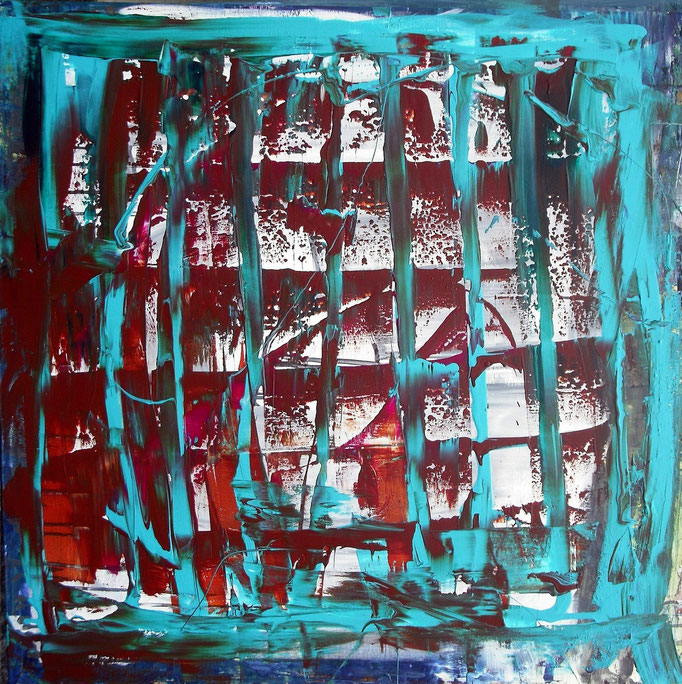 'Schiff im Sturm' (Acrylic on Canvas, 100x100cm)