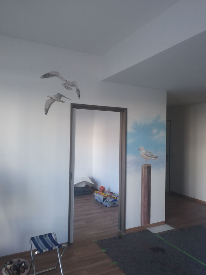 Auftragsmalerei Illusionsmalerei Raumgestaltung Fotorealismus Graffitiaufträge