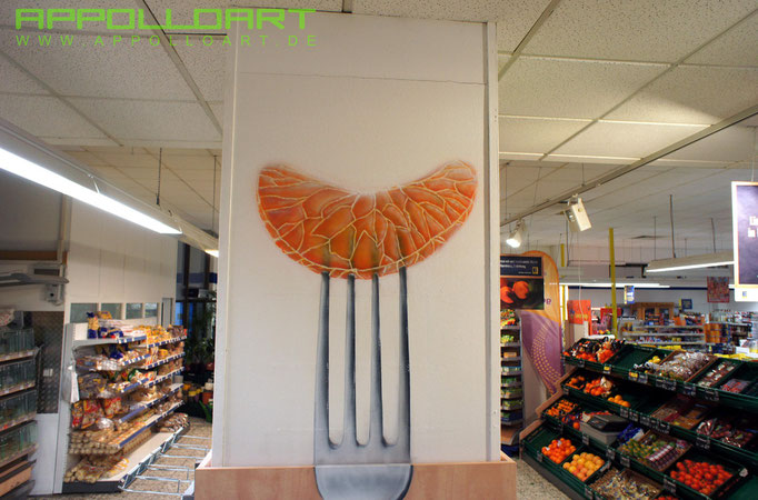 Innenraumdesign Berlin Kunst - Graffiti Wandmalerei Fassadenmalerei 3d Bild