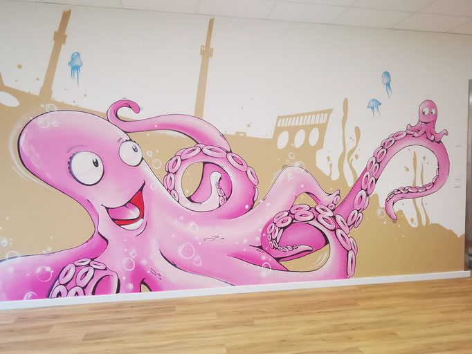 AppolloART Graffiti-Wandmalerei: 3d Professionelle Street-Art mit leuchtenden Farben
