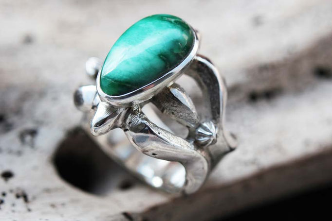 Broken Arrow Variscite,オーダーメイド,ターコイズリング