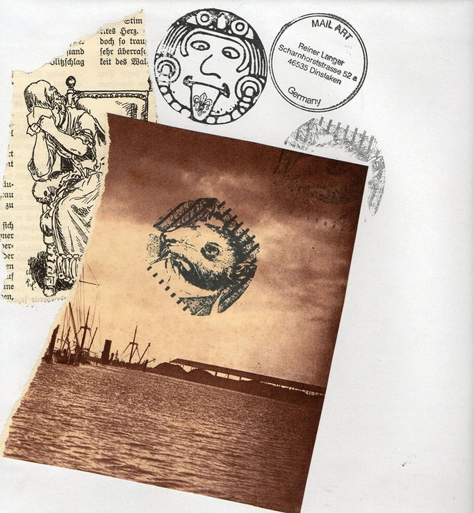 Ausgehende MAIL -ART Projekt AGAINST " WAR " by Reiner Langer   an Christina Blank , DEUTSCHLAND 