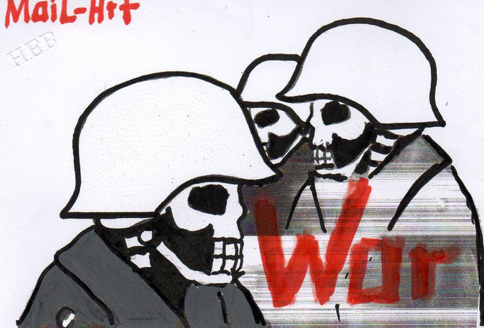 EINGEHENDE MAIL - ART PROJEKT " WAR " by Reiner Langer   HEIKE SACKMANN