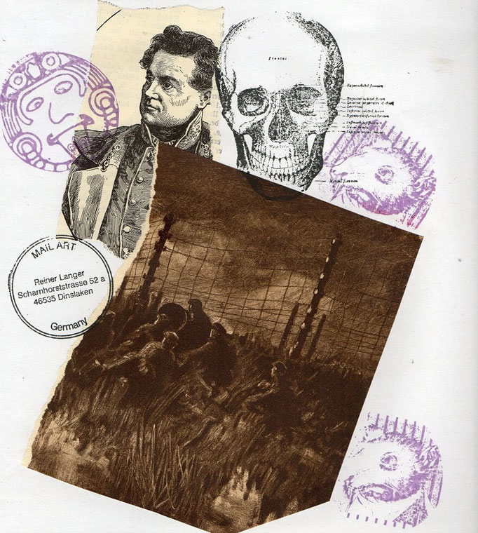 Ausgehende MAIL - ART Projekt AGAINST " WAR " by Reiner Langer   an Hanna Bayer , DEUTSCHLAND 