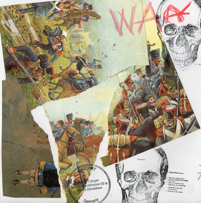 AUSGEHENDE MAIL - ART PROJEKT " WAR " by Reiner Langer  to/ an HEIKE SACKMANN 