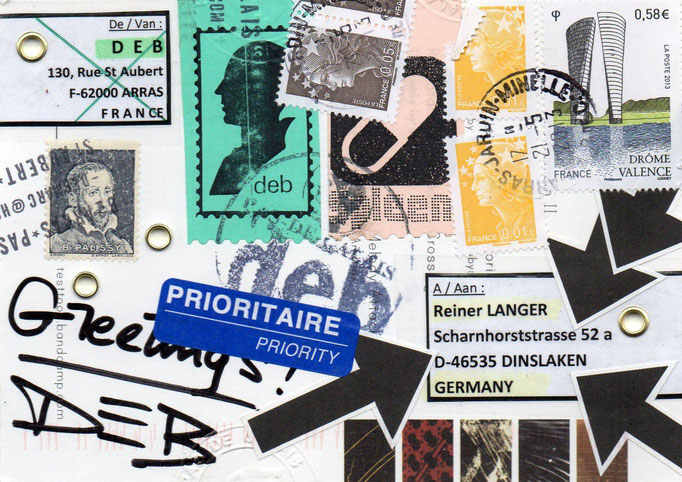 Eingehende MAIL - ART Projekt " WAR " by Reiner Langer   von MARC DEB, Frankreich 