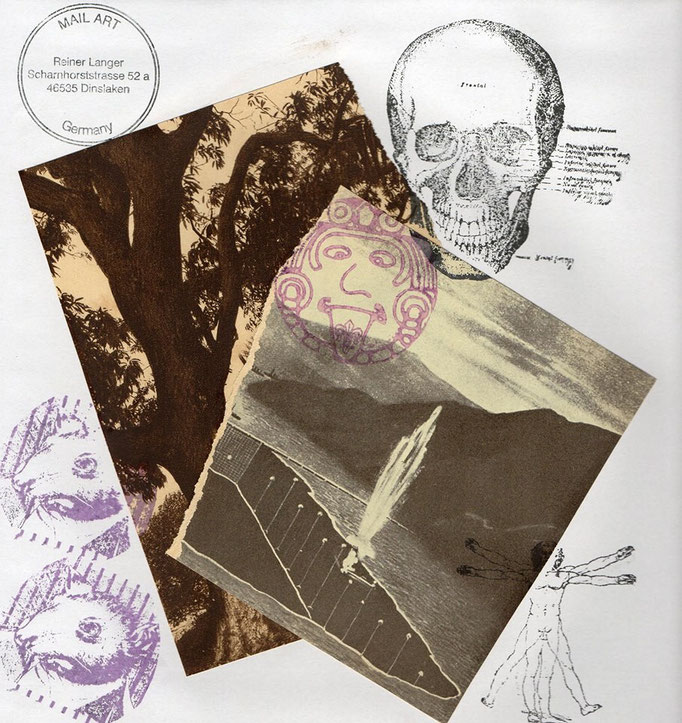 Ausgehende MAIL - ART Projekt AGAINST " WAR " by Reiner Langer   an Diane Keys , USA 