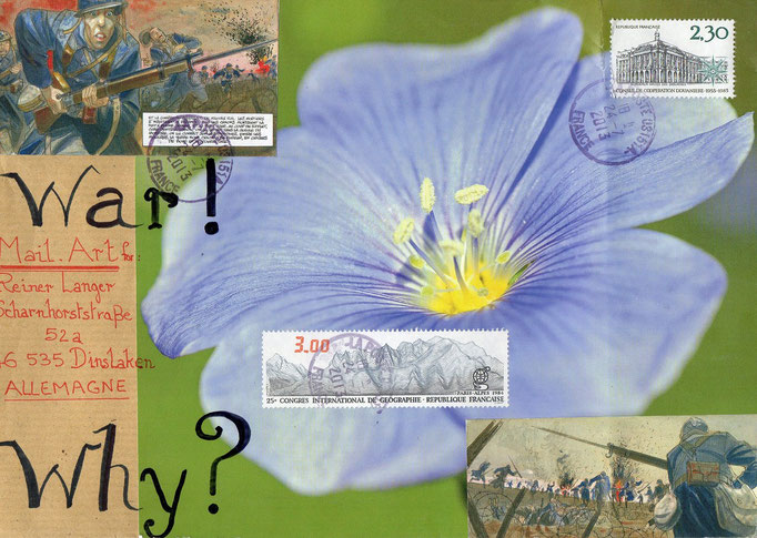 Eingehende MAIL - ART Projekt " WAR " by Reiner Langer   von Jean - Francoise Vigeon , FRANKREICH