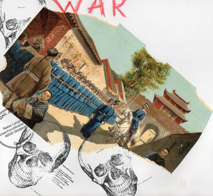 AUSGEHENDE MAIL - ART PROJEKT " WAR " by Reiner Langer   an HORST TRESS