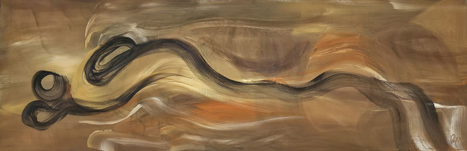 © Alice Schütte | Titel „Turbulence“  | Größe 120x40 cm | Acryl auf Leinwand | Nr. 10-20110