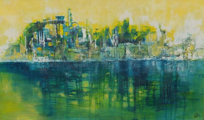 © Alice Schütte | Titel „Atlantis“  | Größe 140x80 cm | Acryl/Leinwand/Struktur | Nr. 10-10440