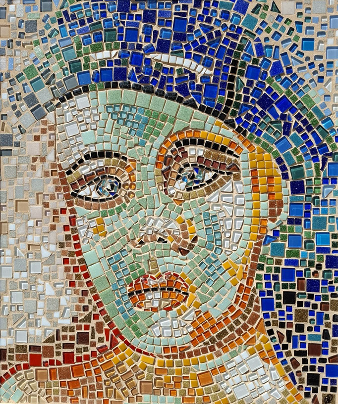 © Alice Schütte | Titel „Mosaïque“  | Größe 54x65 cm | Mosaik im Rahmen | Nr. 20-12100