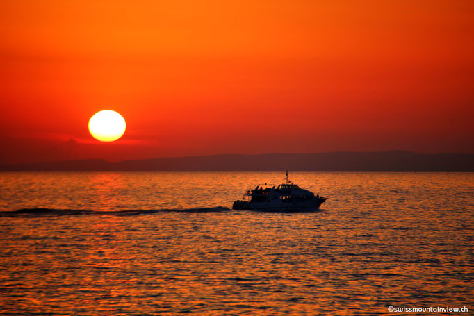 Magical sunset in Les Goudes, südlich von Marseille