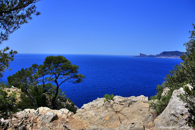 Ausblick auf der Wanderung von La Madrague Richtung Port d'Alon