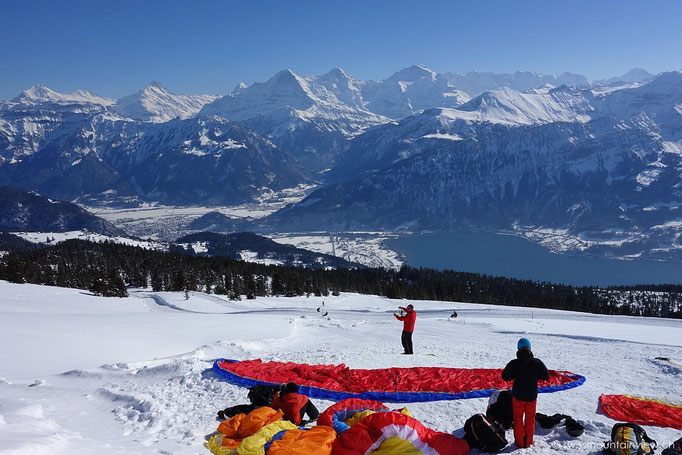 Niederhorn Blick Richtung Eiger, Mönch und Jungfrau