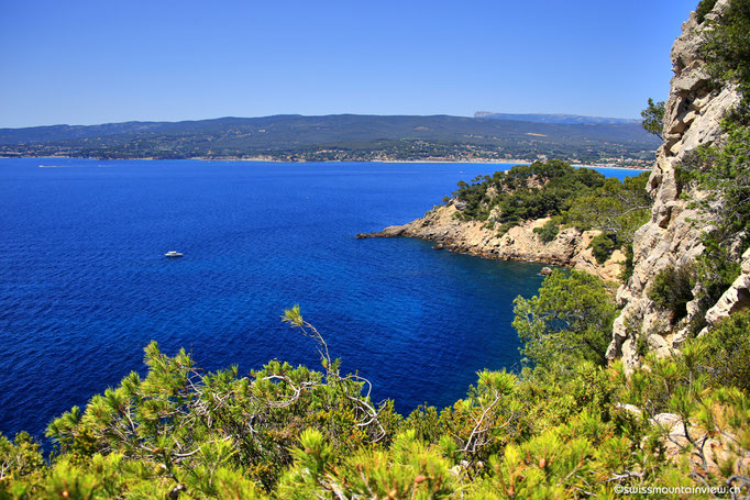 Ausblick auf der Wanderung von La Madrague Richtung Port d'Alon