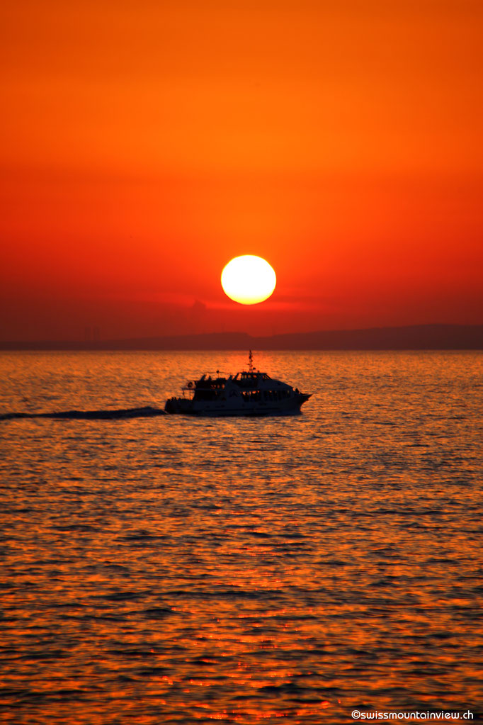 Magical sunset in Les Goudes, südlich von Marseille