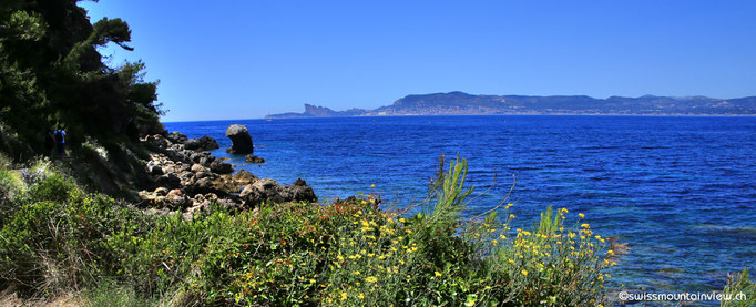 Ausblick auf der Wanderung von La Madrague Richtung Port d'Alon