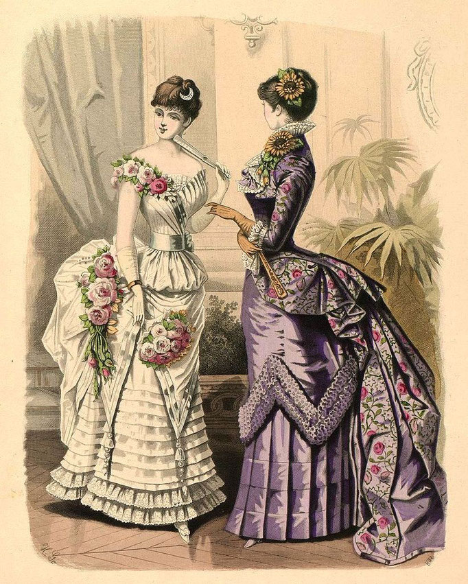 Vestidos teñidos , año 1886