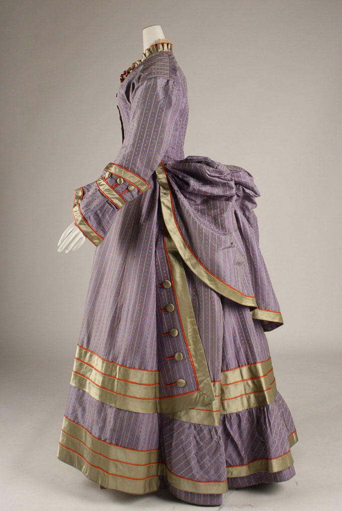 1872-1875 Silk Dress. (Met Museum)