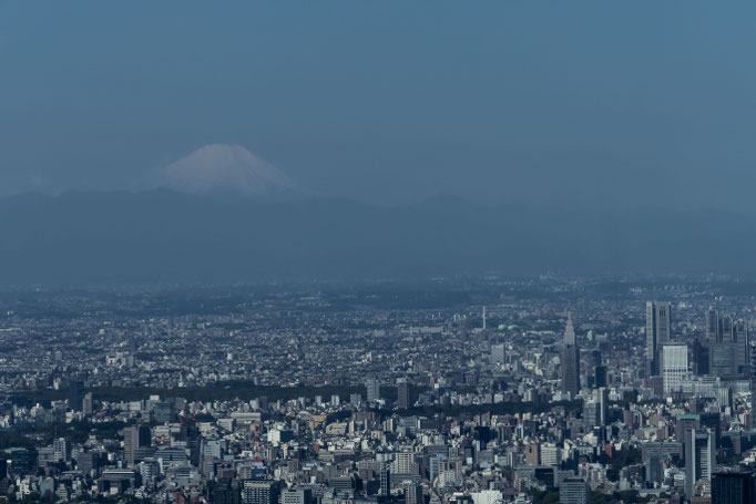 View of the Mount Fuji in 100 km