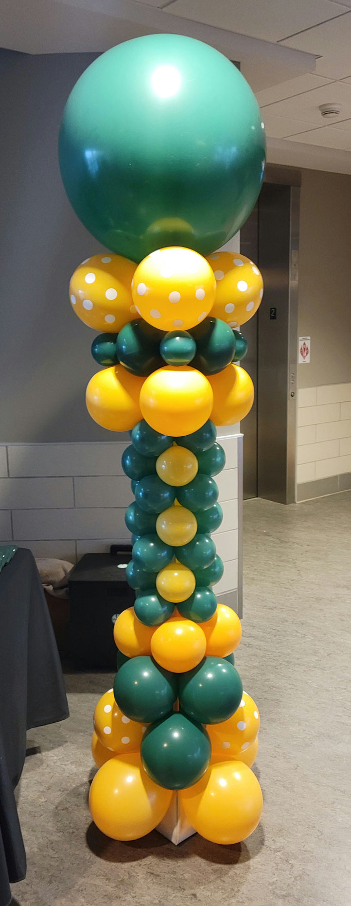 Air-Filled Balloon Column Forest Green Goldenrod