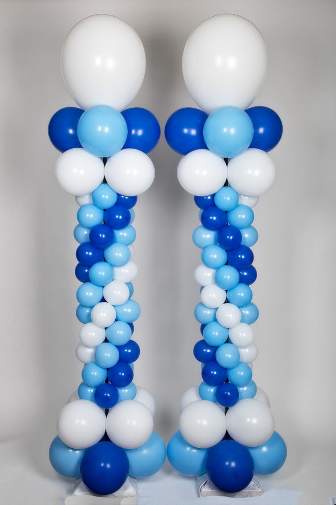 Air-Filled Balloon Column Matching Spiral Wedding Formal 5" 11"