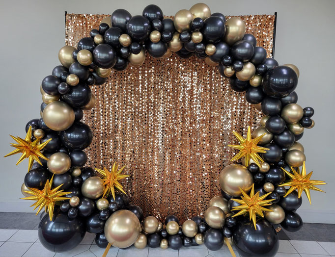 Air-Filled Circle Arch Organic Black Gold