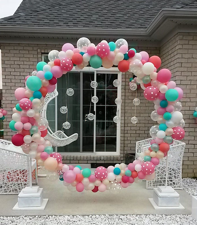 Air-Filled Circle Arch Organic Pink Arch
