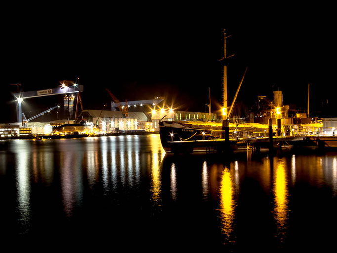 Kieler Hafen, Nachtaufnahme