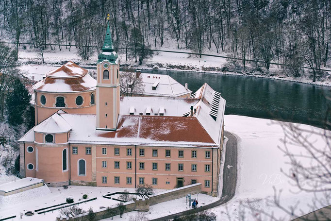 Kloster Weltenburg Blick von oben.