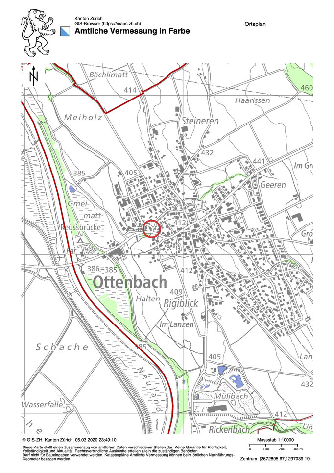 Ottenbach Ortsplan