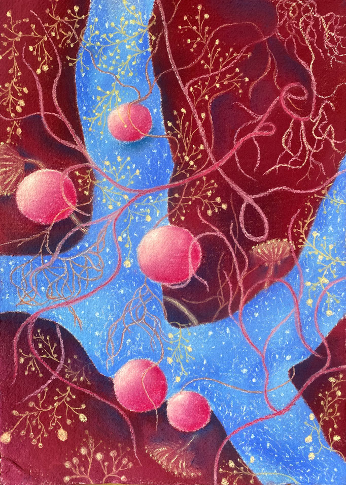 Inner Life, 2024 | 42x30cm | Pastel, pastelpotlood op Khadi papier