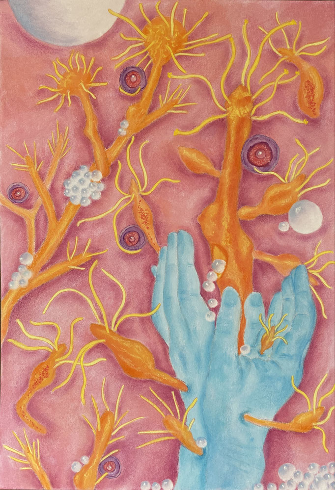 Caressing Hope 2, 2025| Pastel op papier | 50x35 cm
