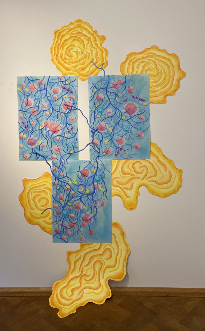 Intimate togetherness,2024 | Pastel, pastelpotlood op papier