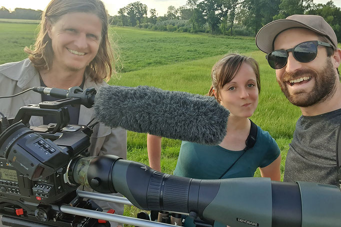 Dreharbeiten in den March-Auen / Filming in the March river alluvial forests