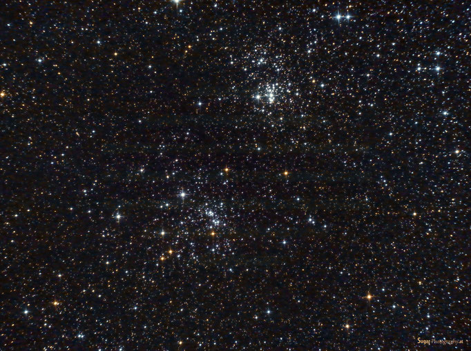 h & x Chi Persei (NGC 884 und NGC 869) im Sternbild Perseus, 
