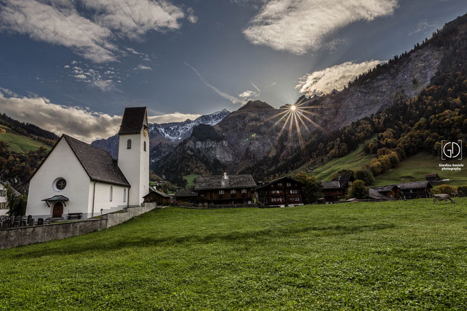 Sonne am Martinsloch Elm