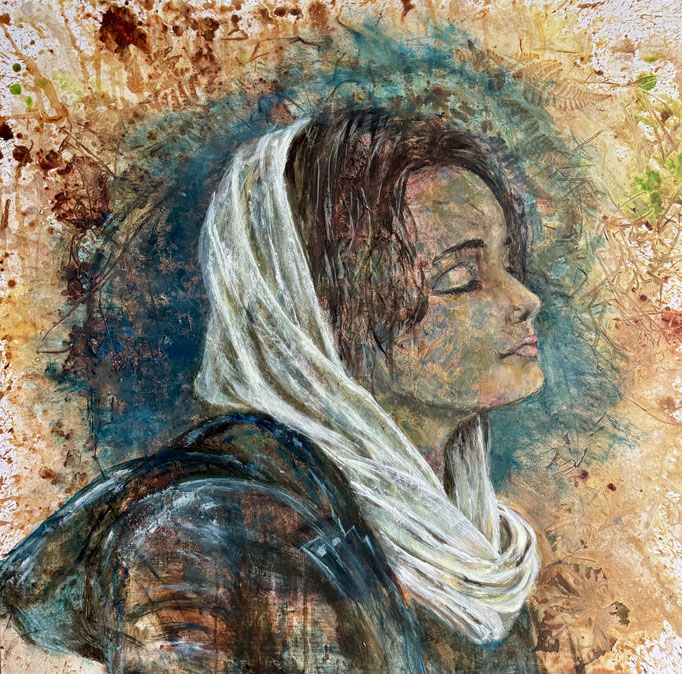 100x100 woman life freedom canvas