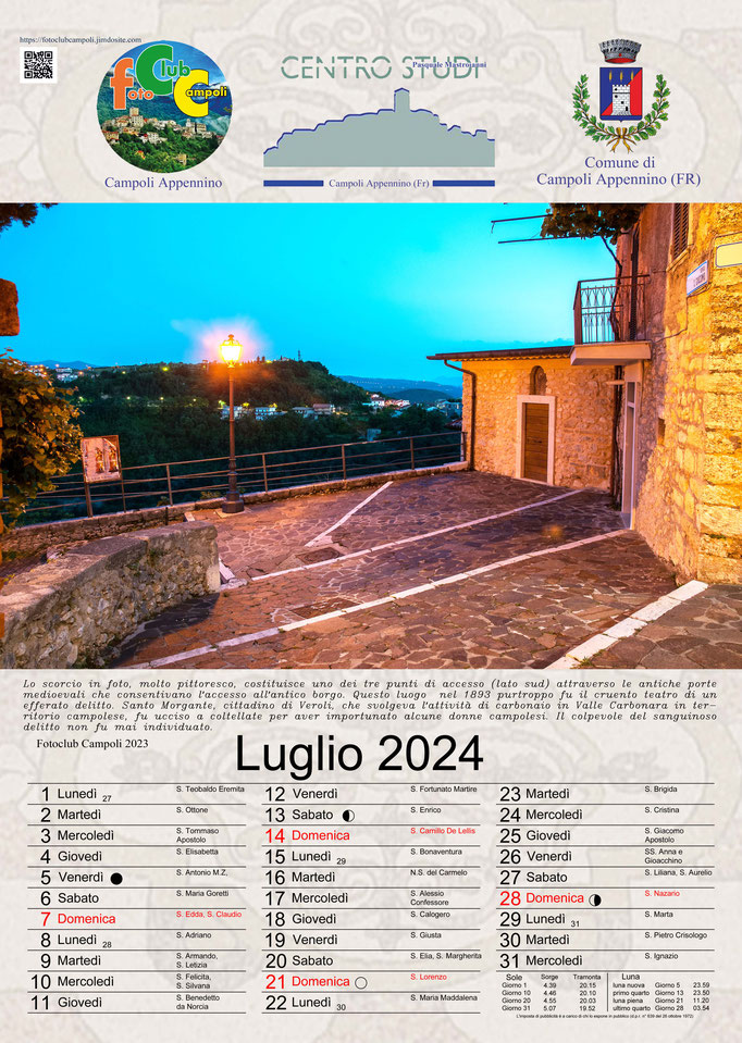 Foto Club Campoli_ Calendario Luglio 2024