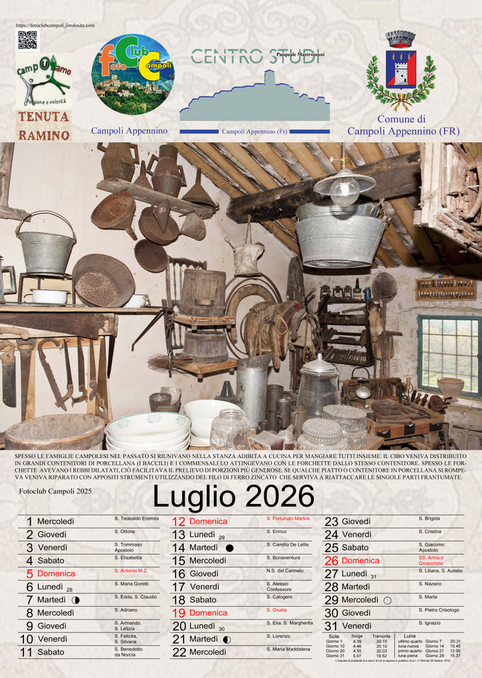 Foto Club Campoli_ Calendario Luglio 2026