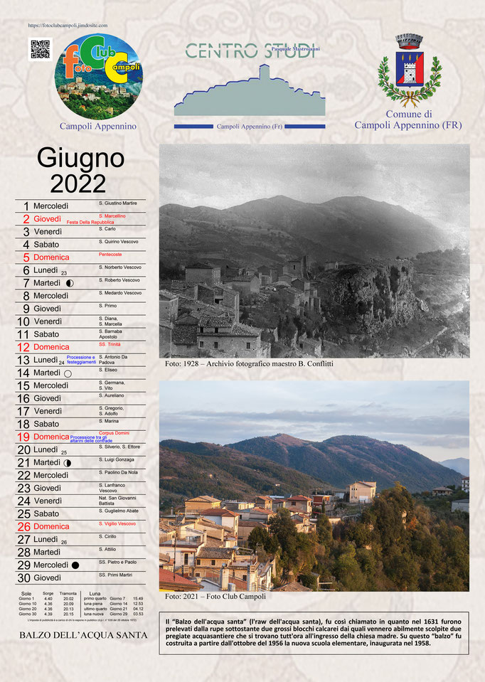 Foto Club Campoli_ Calendario Giugno 2022