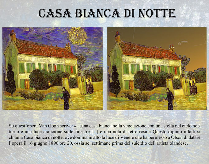Casa bianca di notte