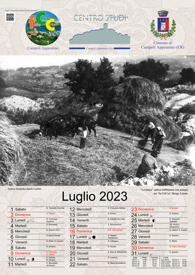 Foto Club Campoli_ Calendario Luglio 2023