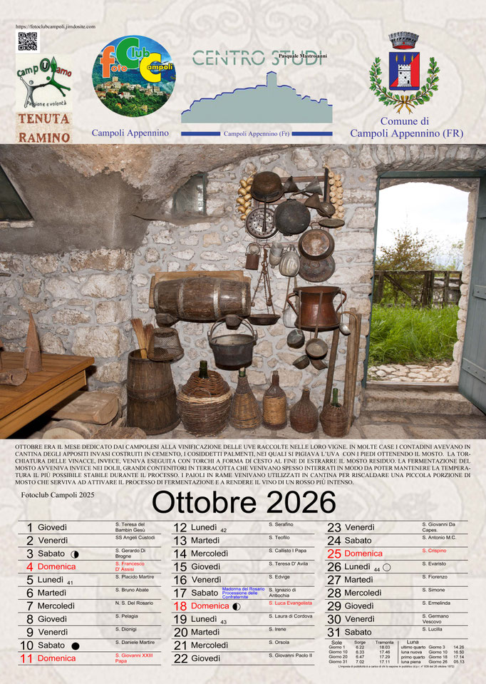 Foto Club Campoli_ Calendario Ottobre 2026