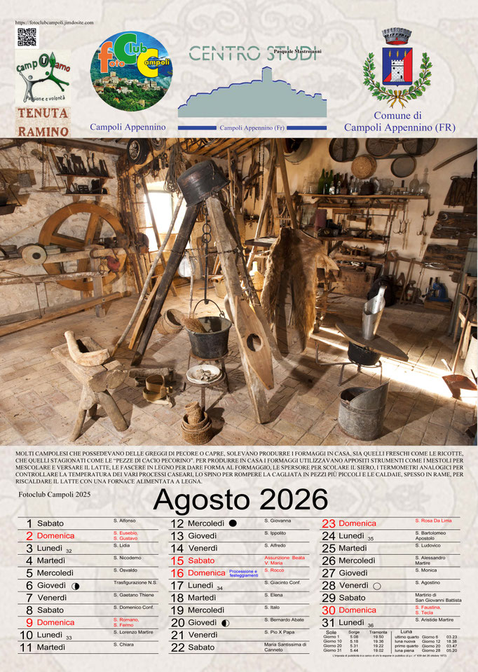 Foto Club Campoli_ Calendario Agosto 2026