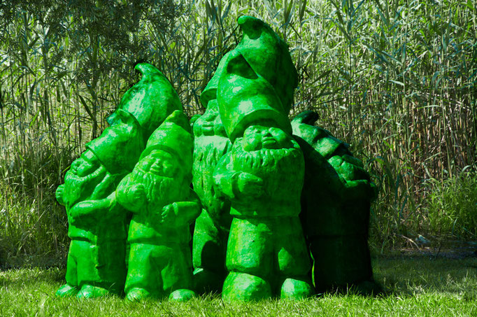 Effet de serre - nains de jardins en plantation /Aline Siffert 