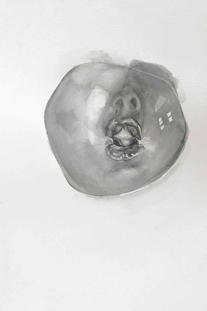 Farewell ! black balloon - fev17 - encre sur papier Arches 300g, 45x32cm